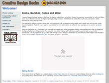 Tablet Screenshot of creativedesigndecks.com